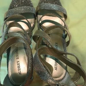 Silver and gold heels